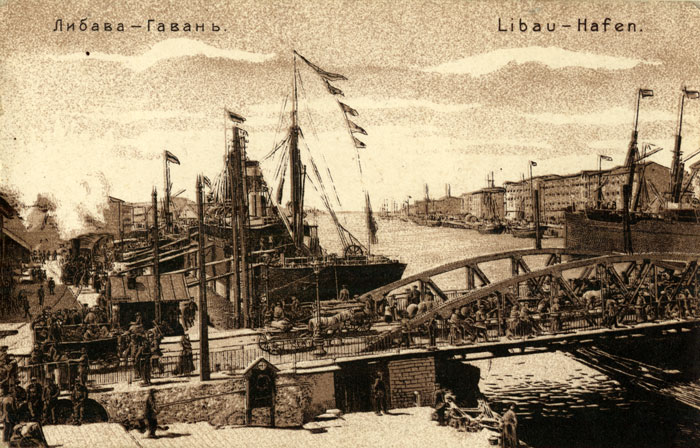 Libau Hafen, Feldpostkarte 1. Wetkrieg